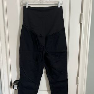 Loft Maternity black over bump pants size 10